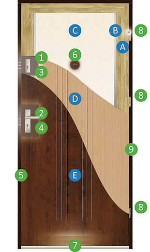 Przekrój - drzwi śródlokalowe Bastion